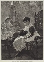 Política en la guardería, la hija del diputado dirigiéndose a los electores